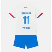 Camiseta Barcelona Raphinha Belloli #11 Visitante Equipación para niños 2023-24 manga corta (+ pantalones cortos)